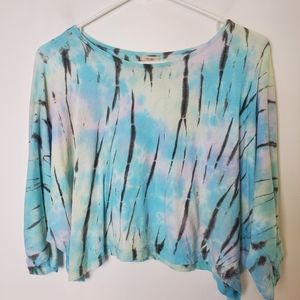 Ecote Tie Dye Slouchy Crop Top